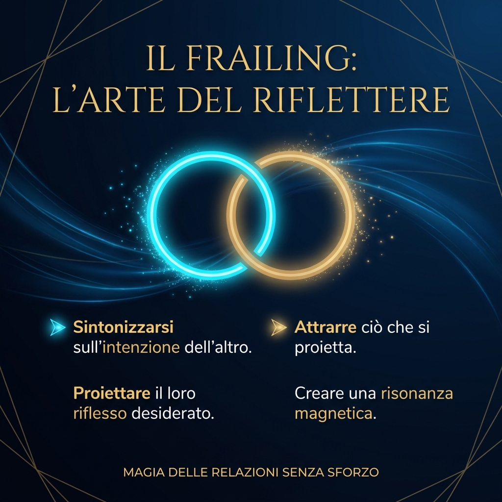Icona di due cerchi luminosi e perfetti che si intrecciano, emanando una delicata energia blu elettrico. Visual Style Guide: [Theme: Modern Corporate Esotericism] Color Palette: Deep Midnight Blue (#050A12), Electric Cyan (#0077B6), Champagne Gold (#C5A059), Pure White. Background: Dark, atmospheric gradients. Aesthetic: Cinematic, premium.
