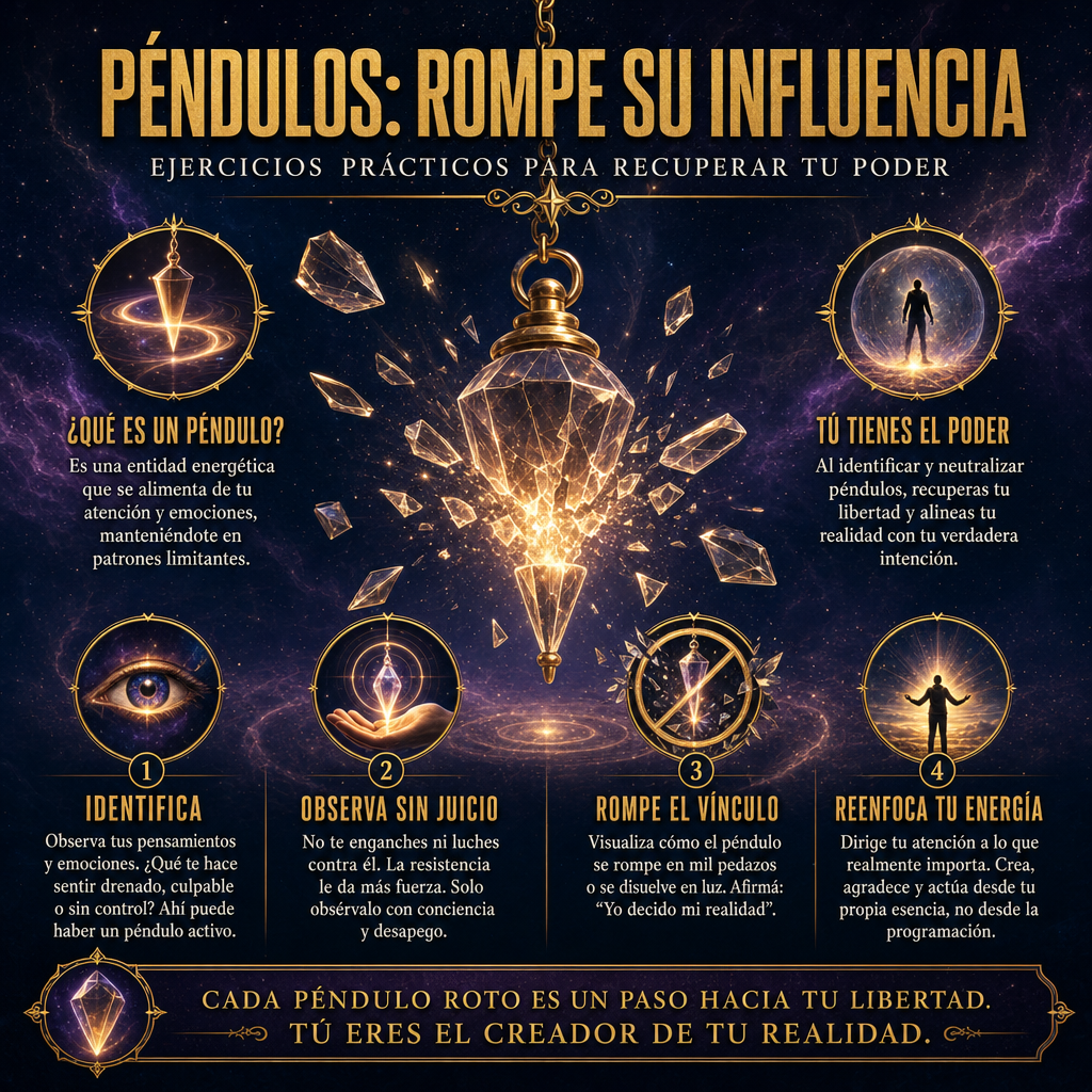 STYLE GUIDE TRANSURFING: Icono 3D Premium de un péndulo de cristal rompiéndose en pedazos brillantes, iluminado desde dentro con luz ámbar (#F9E4B7), sobre un fondo de nebulosa púrpura (#4B2C5E). Estilo realista, sin objetos literarios.