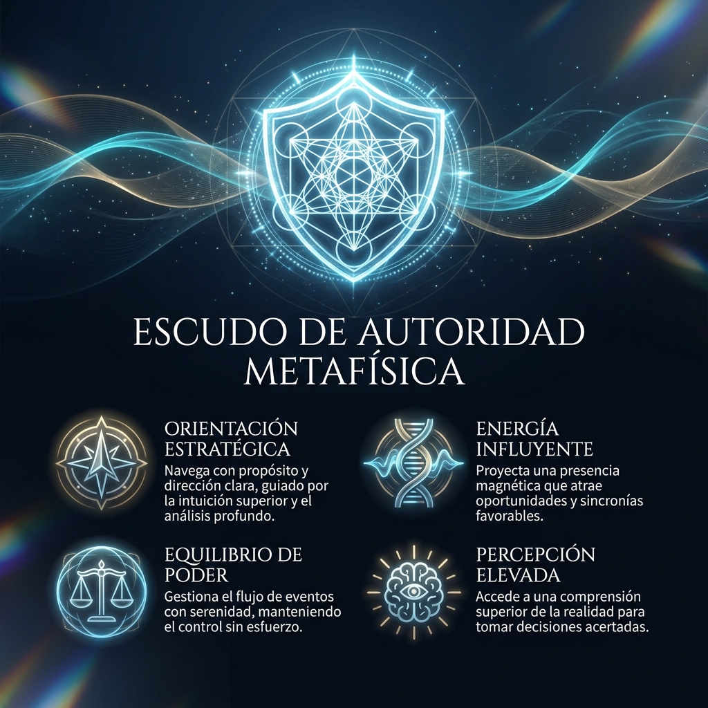 Icono de un escudo geométrico sagrado o halo de luz estructurada en blanco puro y cian, estilo luz de neón elegante. Representa autoridad y respeto. Premium high-end look.